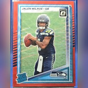 2025 Panini Donruss Optic : RED WAVE / JALEN MILROE (RC)